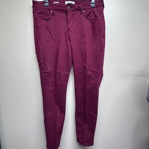 SONOMA Goods For Life Skinny Burgundy Wine Colored Pants‎ Women's Size 12
